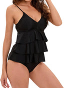 Tankini unicolor con bolado