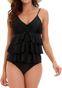 Tankini unicolor con bolado