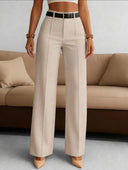 Pantalon de vestir recto unicolor (SIN BOLSILLOS)