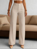 Pantalon de vestir recto unicolor (SIN BOLSILLOS)