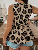Blusa estampado animal print con lazo