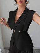 Blazer sin mangas unicolor