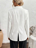Blazer de lino con abertura trasera