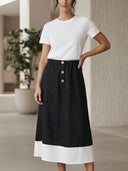 Falda larga con botones curvy