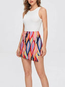 Falda short estampada