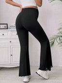 Leggins de maternidad bota ancha con cintura ajustable