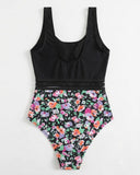 Traje de baño de una pieza estampado