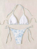 Conjunto de bikini estampado floreado