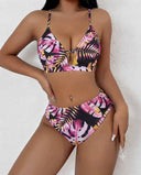 Set de 2 piezas traje de baño estampado