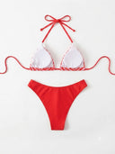 Set 2 piezas bikini con estampado parte superior