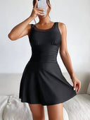 Vestido de baño de una pieza unicolor