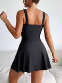 Vestido de baño de una pieza unicolor
