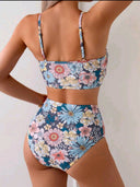 Traje de baño bikini estampado floreado
