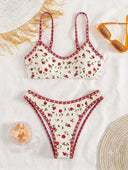 Traje de baño bikini estampado floreado