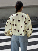 Chaqueta bomber de lunares grandes