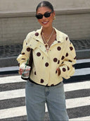 Chaqueta bomber de lunares grandes