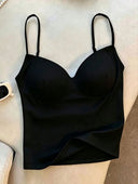Tops de tirante ajustado unicolor (no trae almohadillas)