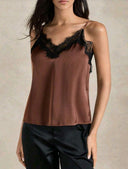 PROXIMAMENTE Blusa de tirates asimetrico con encaje - ArmasStyle