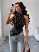 PROXIMAMENTE LUNARES blusa asimetrica de una manga - ArmasStyle