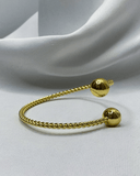 Pulsera con detalle de esfera enchapado en oro 14k acero inoxidable - ArmasStyle