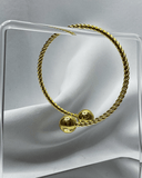 Pulsera con detalle de esfera enchapado en oro 14k acero inoxidable - ArmasStyle