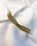 Brazalete elegante enchapado en oro 18k acero inoxidable