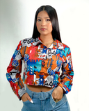 Camisa corta con estampado