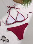 Set de 2 piezas bikini clasico unicolor - ArmasStyle