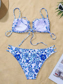 Set de 2 piezas de bikini con estampado y broche sujador - ArmasStyle