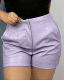 Shorts tipo Zara de cuerina - ArmasStyle