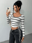 Sueter a rayas con nudos a los lados - ArmasStyle
