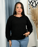 Sueter holgado tejido con lazos en los lados - ArmasStyle