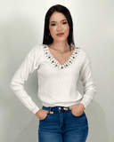 Sueter jersey con pedrería - ArmasStyle