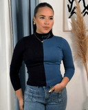 Sueter jersey tejido dos colores - ArmasStyle