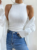 Tops basico unicolor cuello alto - ArmasStyle