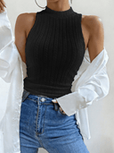 Tops basico unicolor cuello alto - ArmasStyle