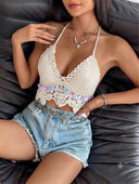 Tops crochet con brillos - ArmasStyle