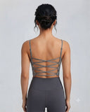 Tops de tirantes y espalda con escote unicolor - ArmasStyle