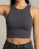 Tops de tirantes y espalda con escote unicolor - ArmasStyle