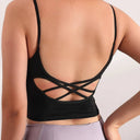 Tops de tirantes y espalda con escote unicolor - ArmasStyle