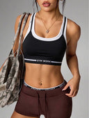Tops deportivo con parches de colores contrastes - ArmasStyle