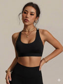 Tops deportivo espalda cruzada con letras - ArmasStyle