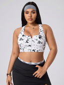 Tops deportivo estampado con cierre - ArmasStyle