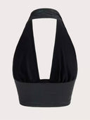 Tops halter con cocodrilo en relieve - ArmasStyle