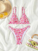 Traje de baño de 2 piezas estampado floreado - ArmasStyle