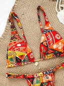 Traje de baño de 2 piezas estampado floreado - ArmasStyle