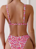 Traje de baño de 2 piezas estampado floreado - ArmasStyle