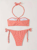 Traje de baño de 2 piezas estampado floreado con nudo - ArmasStyle
