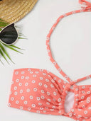 Traje de baño de 2 piezas estampado floreado con nudo - ArmasStyle
