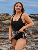 Traje de baño de una pieza estampado animal print 2 en 1 - ArmasStyle